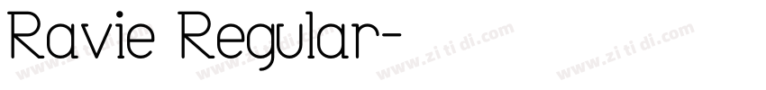 Ravie Regular字体转换